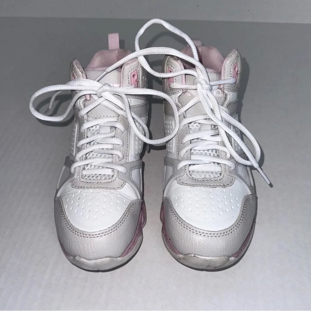 And1 big girls high-top basketball shoes, pink, gray & white - Picture 3 of 9